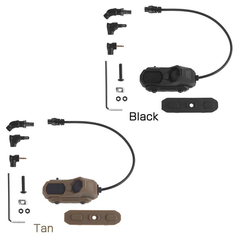 AXON Proタイプ シングルワイヤースイッチ Black Tan 交換式コネクター3種対応 MLOK 20mmレイル対応 カスタム オプション パーツ メール便
