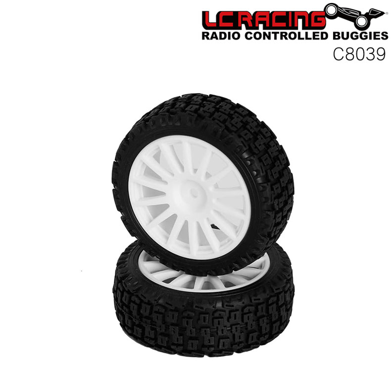 LC RACING RCカー C8039 1/10 ラリータイヤホイールセット 12mmHEX 2個入 ラジコンパーツ メール便