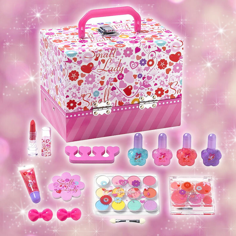 メイクセット キッズ キッズコスメ スモールレディドット バニティ メイクボックス 221060 お化粧 子供用化粧品セット メイク メイクアップセット こども 女の子 誕生日 RACE レイス ギフト プレゼント 送料無料