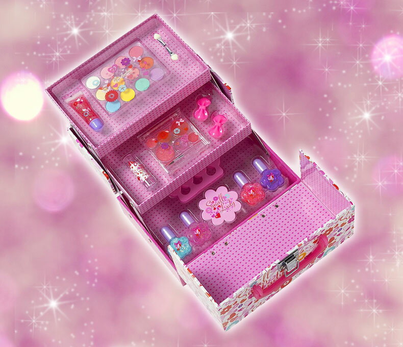 メイクセット キッズ キッズコスメ スモールレディドット バニティ メイクボックス 221060 お化粧 子供用化粧品セット メイク メイクアップセット こども 女の子 誕生日 RACE レイス ギフト プレゼント 送料無料