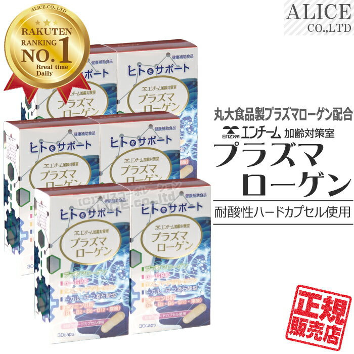 【正規販売店】プラズマローゲン 30粒 6箱 { エンチーム 丸大食品製 プラズマローゲン 使用 α-GPC グリセロホスホコリン ホスファチジルセリン L-カルニチン酒石酸塩 ビタミンB群 B1 B2 B6 B12…