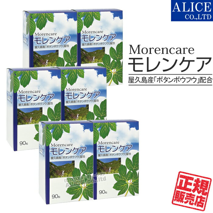  モレンケア （90粒）×6箱セット { 屋久島原産 ボタンボウフウ 牡丹防風 長命草 イソサミジン かぼちゃ種子 カボチャ種子エキス プラスワン } 