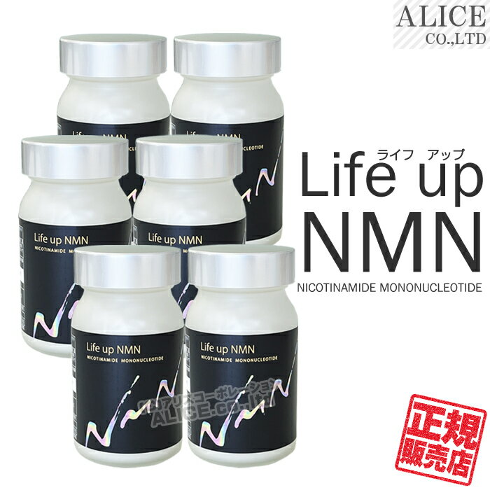 【正規販売店】 Life up NMN 60カプセル×6本セット ［ ライフアップNMN 国産 国内製造 NMN サプリ サプリメント ニコチンアミドモノヌクレオチド life up nmn lifeupnmn LifeUP NMN バイオペリン コエンザイムQ10 レスベラトロール プラスワン ］【送料無料】