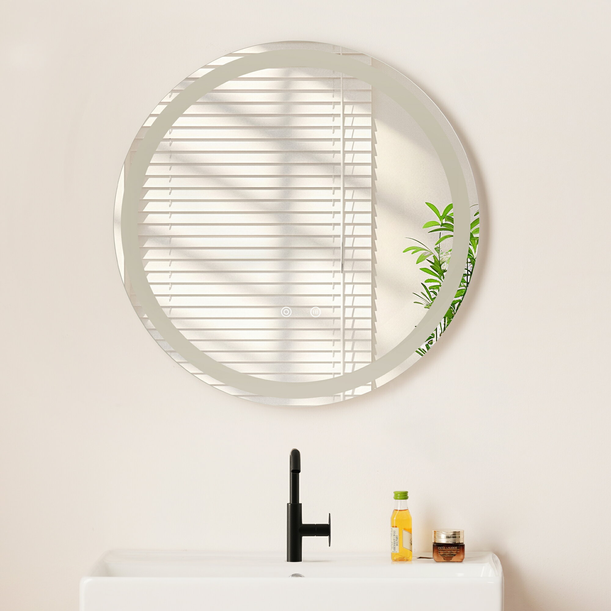 ミラー LED浴室 ウォールミラー 洗面ミラー 化粧鏡 壁掛け鏡 照明付き 三色調光可能 ドレッサー 洗面所..