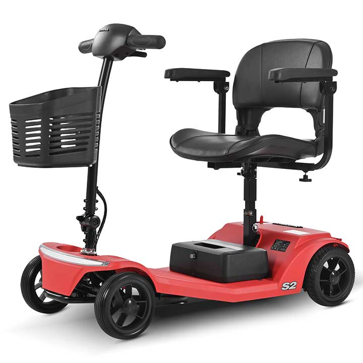 【新作】四輪電動シニアカー 電動スクーター 大人・高齢者向け 折りたたみ可 300ポンド耐荷重 250Wモー..