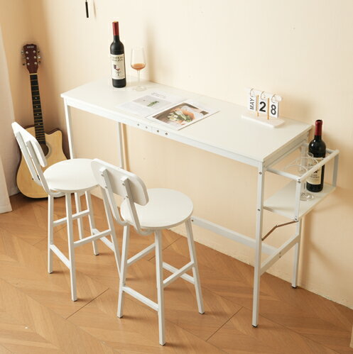 【ホワイト】新発売 カウンターテーブル スツール 3点セット ハイテーブル 木製 カウンター 木製 モダン 北欧 シンプル ダイニングテーブルセット 省スペース おしゃれ