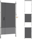【2025新登場】オーニングテント 縦型巻き上げ式 プライバシースクリーン オーニング 幅150/200cm つっぱり式サンシェード 高さ調節可能 目隠し機能付き 窓・庭用 日除け 雨よけ UVカット