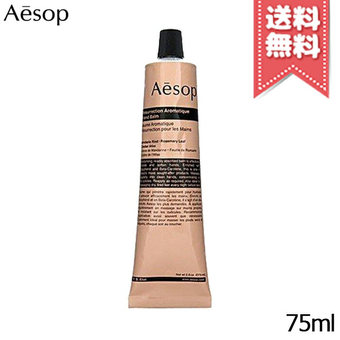 【上品】 割引クーポン配布中 定形外郵便送料無料 AESOP イソップ レスレクション ハンドバーム 75ml nakarai.sakura