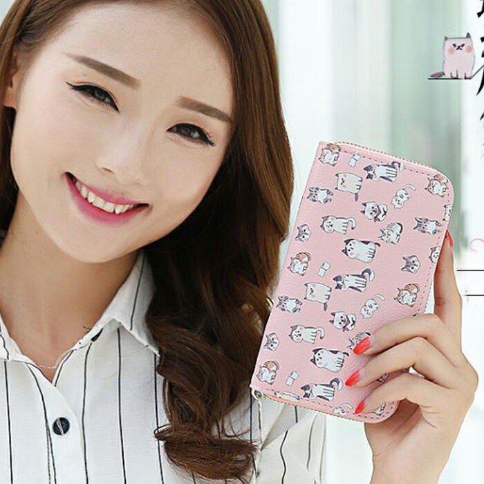 財布 レディース 長財布 かわいい 猫柄長財布 おしゃれ （人気 おすすめ プレゼント 記念日 お誕生日 母の日 レディース 女性）