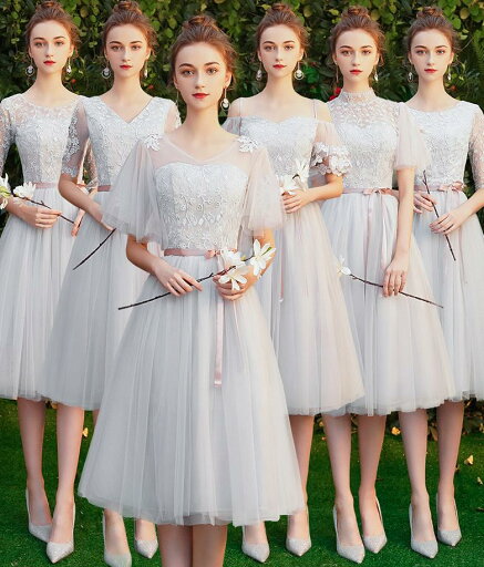 ブライズメイド ドレス カラー ワンピース Vネック 結婚式パーディ- 花嫁 ドレス フォーマル レッド ミモレ丈 スカート レディース ブライズメイド ドレス カラー ワンピース Vネック 結婚式パーディ- 花嫁 ドレス フォーマル レッド ミモレ丈 スカート レディース
