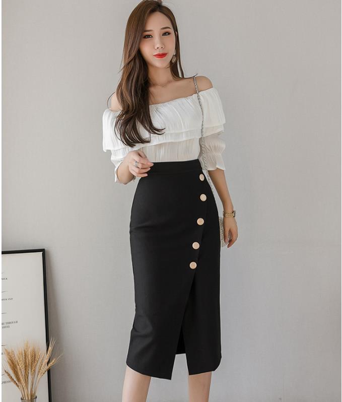 72cm/タイトスカート　スカート　フィット ゆとり 　レディース 通勤オフィス 入学式に七五三 OL 大きいサイズ 制服 事務服 フォーマル ビジネス マーメイドスカート　春　ブラック