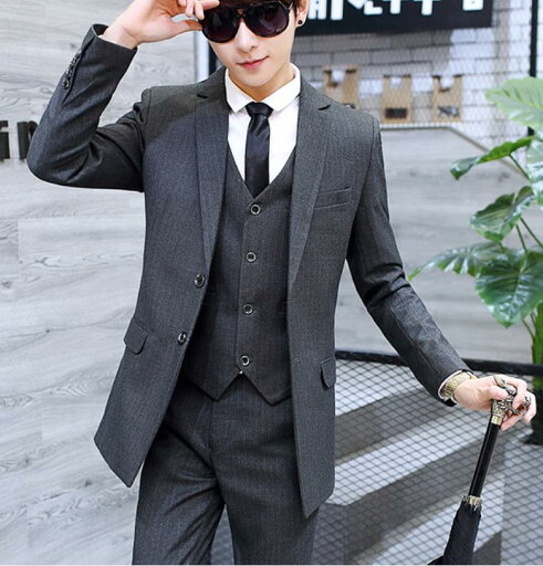 3点セット/ビジネススーツ/メンズ/コート/パンツ/ズボン/コート/スーツ/ベスト/通勤/オフィス/ トップス 制服 事務服 入学 フォーマル ビジネス/洗える/細身/ボタン/ビジネススーツ セットアップ/結婚式/長袖/忘年会/S/M/L/XL/XXL/3XL/4XL/メンズファッション チェック