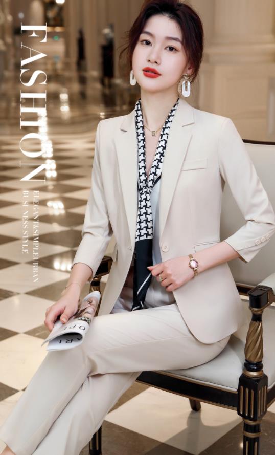 春夏物/ビジネススーツ/レディース/コート/パンツ/ジャケット/通勤/オフィス/ 制服 事務服 入学 フォーマル ビジネス/洗える/細身/七分袖