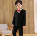 フォーマルスーツ 5点セット/長袖/スーツ 男の子 スーツ キッズ 子供 タキシード 子供スーツ カジュアル タキシード 子供服 入学式 入園式 七五三 誕生日...