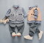 3点セット/80/90/100/110/長袖/上下セットベビースーツ/フォーマル /子供服 ベビーフォーマル 男の子 ンパース 新生児 幼児 結婚式 七五三 卒園式 入園式 出産祝い 記念日 撮影/ストライプ 縞 パンツ シャツ ベスト 韓国風服