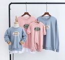 送料無料!親子お揃い 長袖 tシャツ Tシャツ パーカー メンズ レディース Tシャツ ハート柄 花柄 ユニセックス おそろい親子服 兄弟 姉妹 大人用 親子 ...
