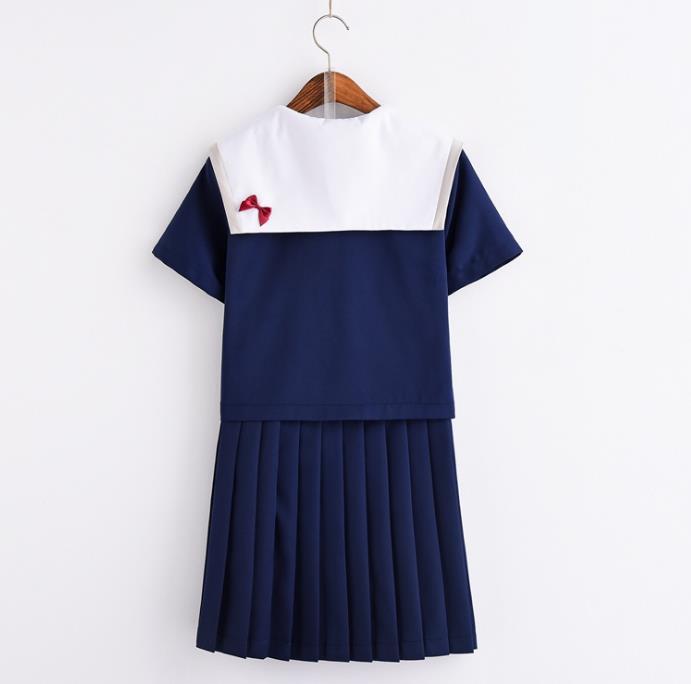3点セット/S/M/L/XL/セーラー服/短袖/制服/学生/　ユニフォーム JK系　スカート＋上着＋蝶ネクタイ　上下セット　シャツ フリルスカート　パーティグッズ 卒業式 入学式　コスチューム 衣装