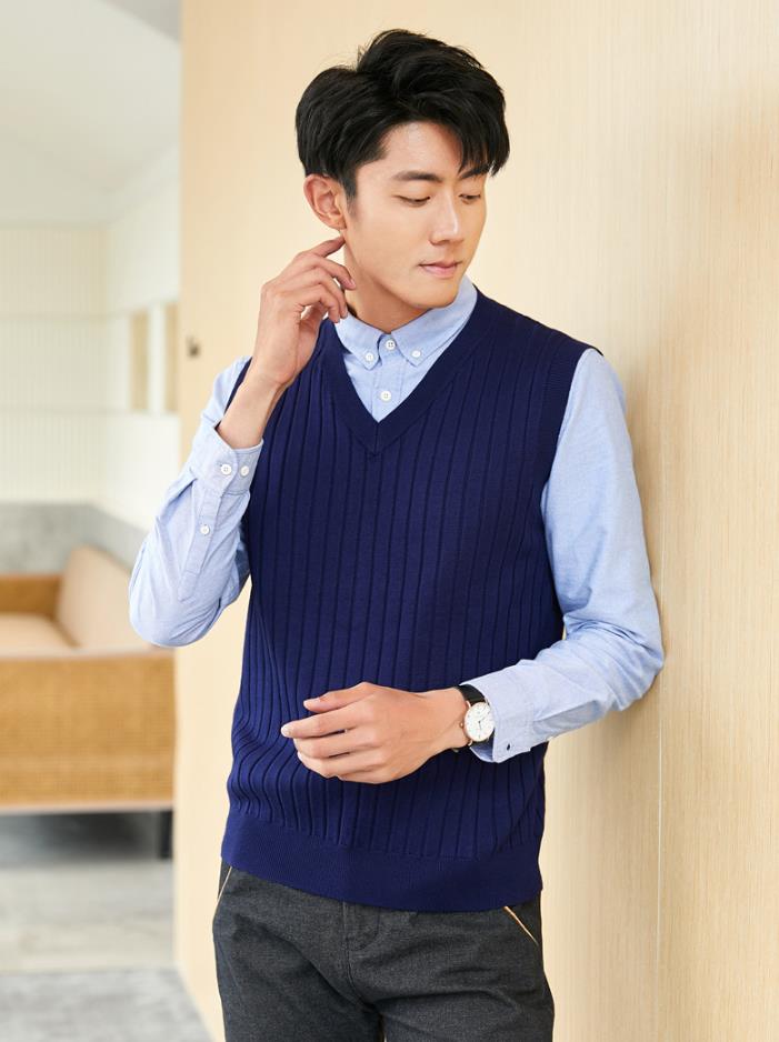 4色/M/L/XL/XXL/XXXL/ベスト/無地/Vネック/ノースリーブ/サマーニット/スクール/レディース/春秋/ニット コットン ユニフォーム スクール ...