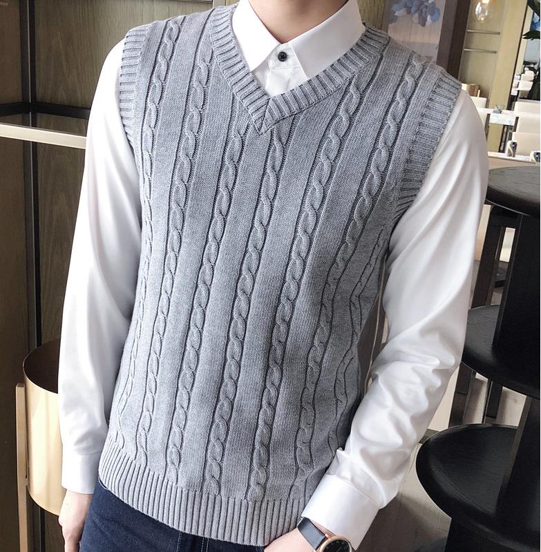 3色//S/M/L/XL/XXL/XXXL/ベスト/無地/Vネック/ノースリーブ/サマーニット/スクール/レディース/春秋/ニット コットン ユニフォーム スク...