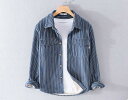 春秋物 メンズ シャツ長袖 ストリート トップス カジュアル服 お兄系 ファッション シャツ コート 裹起毛 厚手