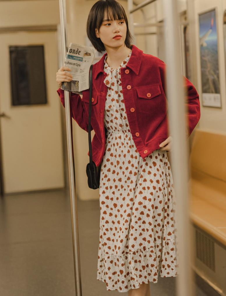 春秋 大きいサイズ レディース ジャケット ショート丈 コート アウター 長袖 学生 コットン