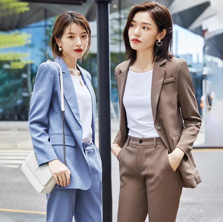 2021新作/2点セット/ビジネススーツ/レディース/コート/ズボンスーツ/ジャケット/通勤/オフィス/ 制服 事務服 入学 フォーマル ビジネス/洗える/細身...