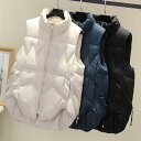 中綿ベスト 綿入 ノースリーブ レディース 中綿ジャケット 厚手 ファッション 防寒 秋服 冬服 中綿コート ベスト トップス テーラード アウター