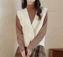 ニットベスト/無地/Vネック/ノースリーブ/サマーニット/スクール/レディース/Vネックニット コットン ユニフォーム スクール ユニフォーム コスチューム 衣...