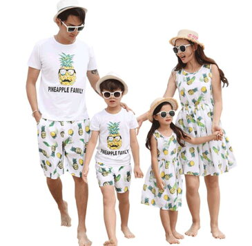 3着送料無料!親子お揃い カップル 上下セット 短袖Tシャツ メンズ レディース Tシャツ ハート柄 ユニセックス おそろい親子服 兄弟 姉妹 ビーチ ペアルック 親子 ペアTシャツ 出産祝い 誕生日プレゼント 子供と親子お揃い服を!セットアップ ワンピース 子供 キッズ