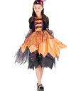 /M/L/XL/2点セット/女の子/子供 祭り衣装 ハロワイン カボチャ 魔女 ウィッチ 悪魔 小悪魔 コスプレ 仮装 女の子 ワンピース 子ども キッズダン...