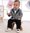 送料無料/70/80/90/95/長袖/ロンパース 男の子 ベビースーツ 男の子 フォーマル /男の子スーツ/子供服 ベビーフォーマル 男の子 カバーオール・ロ...