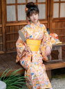 浴衣 レディース ゆかた 大人浴衣 女 かわいい エロ 大人 ファッション 個性的 安い きれい 華やか 黄色 扇子柄 花柄