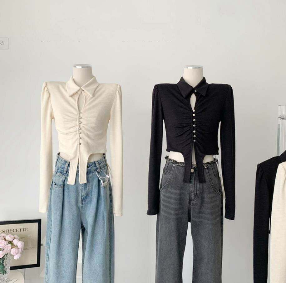 2023新販売/T胸開き//長袖/...