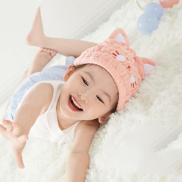 送料無料 タオルキャップ 2個セット 子供 スイミング 女の子 キッズ くま ヘアキャ...