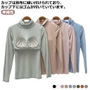 ブラトップ カップ付き Tシャツ ハイネック インナー 春 タートルネック アンダーウエア 大きいサイズ 肌着 レディース 部屋着 カットソー ストレッチ 伸縮性 締め付けない シンプル 無地 女性 秋 カップ付きインナー