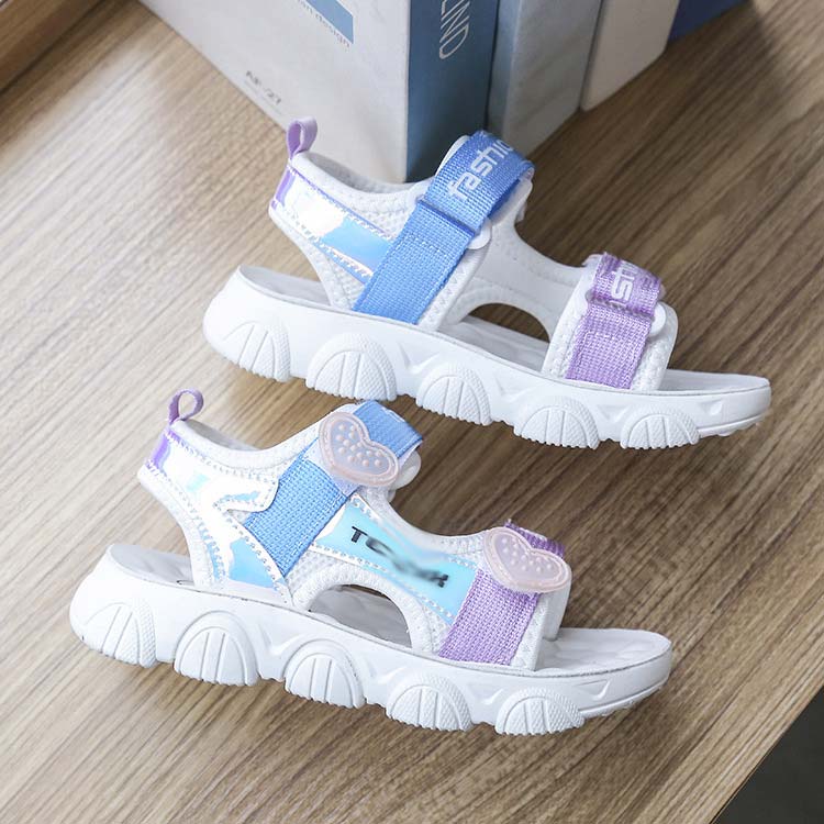 スポーツサンダル 水陸両用 女の子 キッズ プリンセスシューズ マジックテープ 滑...