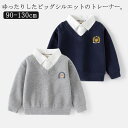 パーカー プルオーバー フェイクレイヤード 襟付き キッズ服 ベビー服 トレーナー 切り替え トップス 重ね着風