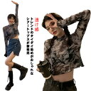 レディース Tシャツ 長袖 セクシー シースルー シアー トップス