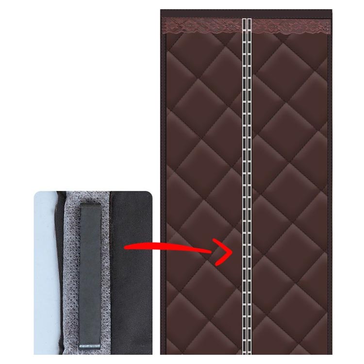 冷暖房効率UP 中綿入り 玄関 マグネット式 省電対策 寒さ対策 間仕切りカーテン 暖簾 目隠し のれん 厚手 保温 取り付け簡単 冷気ストップ 防水 キッチン 防寒 防風 寝室 部屋 ドア用