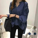 スキッパー シャツ レディース スキッパーブラウス vネック トッ