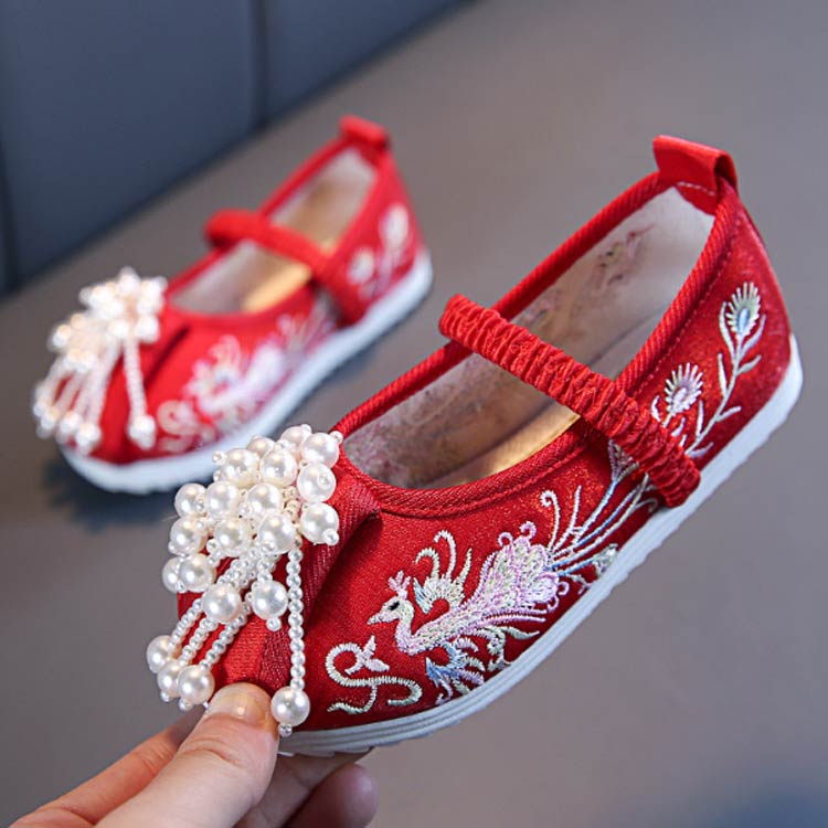 歩きやすい 子供用 痛くない パール付き 女の子 草履のかわりに履ける 刺繍 七五三...