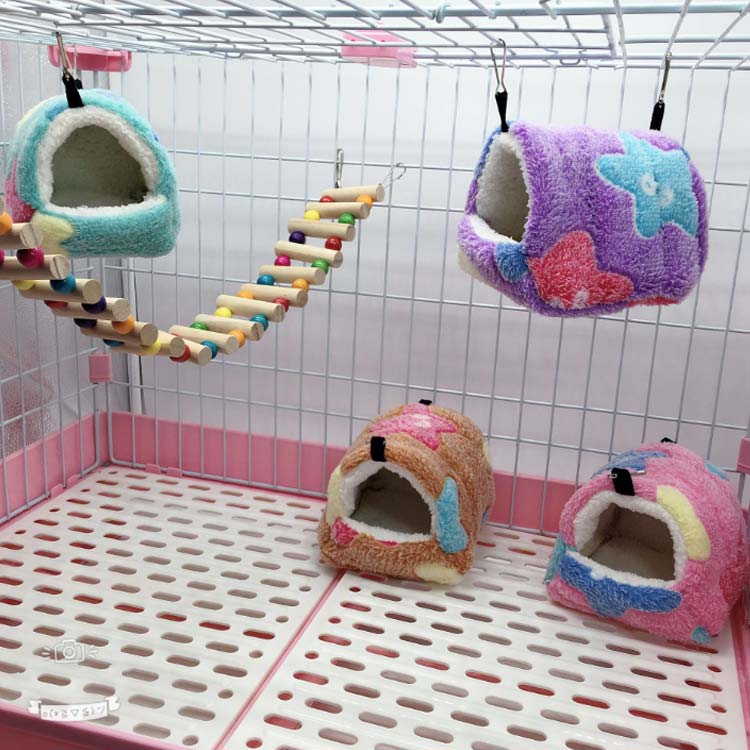 小型ペット 寝袋 小動物用 ハンモック 寝具 昼寝 もこもこ あったか ハリネズミ ハ...
