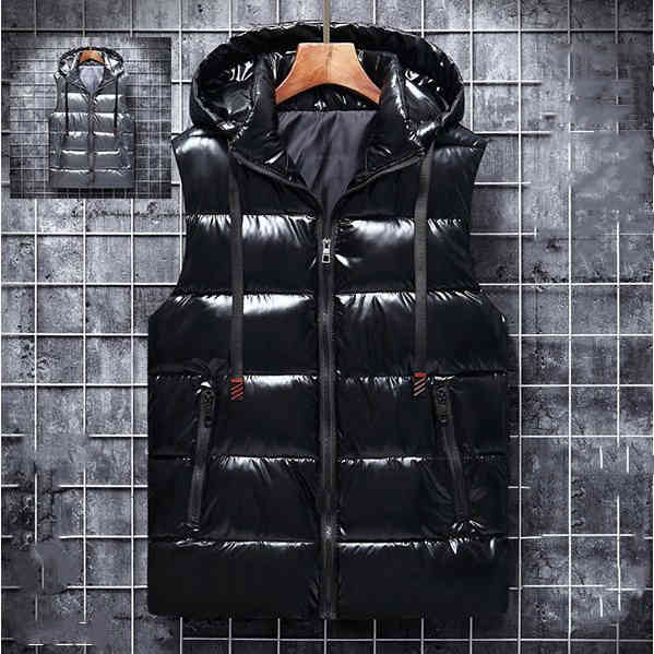 男性 シルバー オシャレ 防風防寒 メンズ 釣り フードなし 韓国風 ジャケット 男性 ダウンベスト