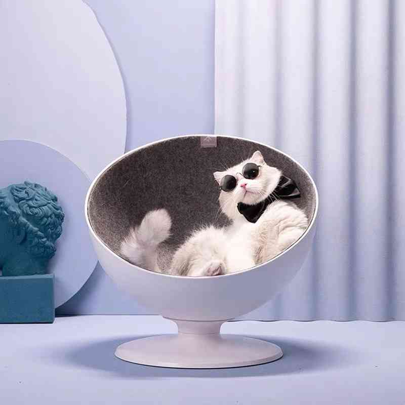 Bed - 猫ベッド キャット ベッド おしゃれ ハウス 猫ベッド 半球型 360°回転 ハーフ かわいい 快適