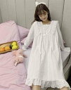 ネグリジェ ネグリジェ 春夏秋 レース パジャマ ロマンティック 白 レディース 可愛い 大人 ワンピース オシャレ ナイトウエア ロング丈 長袖 ネグリジェ