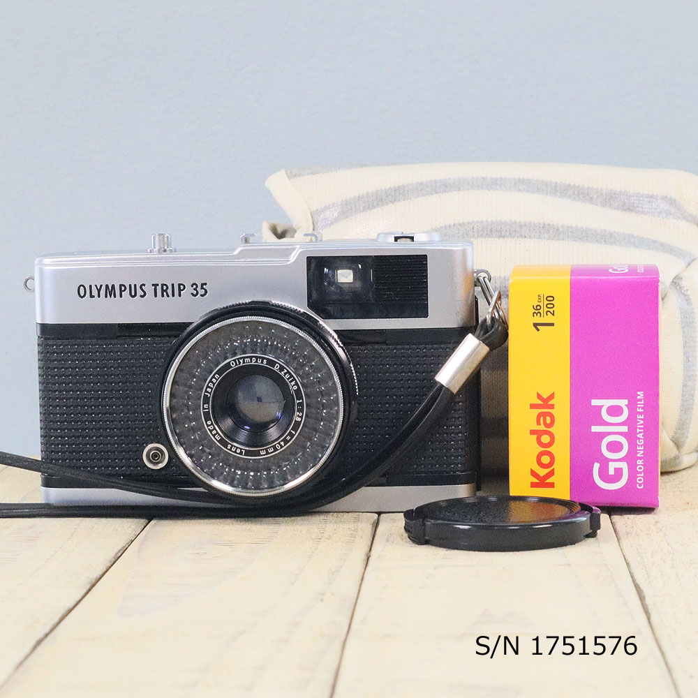 【整備済】【保証付 】 オリンパス OLYMPUS TRIP 35 S/N 1751576 フイルム付セット フィルムカメラ フイルムカメラ 【中古】