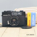 【整備済】【保証付 】 コニカ KONICA C35 ブラック S/N 208291(ケース・フイルム付セット) フィルムカメラ フイルムカメラ 【中古】