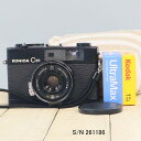 【整備済】【保証付 】 コニカ KONICA C35 ブラック S/N 261186(ケース・フイルム付セット) フィルムカメラ フイルムカメラ 【中古】