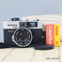 【整備済】【保証付 】 コニカ KONICA C35 FD S/N 153194(ケース・フイルム付セット) フィルムカメラ フイルムカメラ 【中古】
