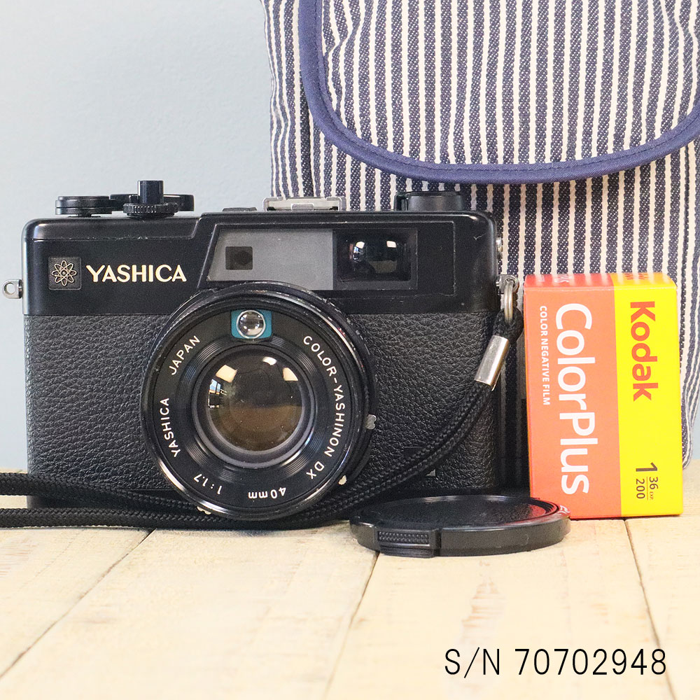 【整備済】【保証付 】　ヤシカ　YASHICA ELECTRO 35GX　S/N 70702948（ケース・フイルム付セット）　..